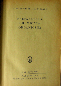 Preparatyka chemiczna organiczna