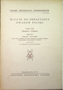 Klucze do oznaczania owadów Polski Część XIX Zeszyt 94a