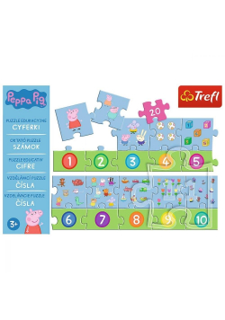 Puzzle 20 Edukacyjne Cyferki Świnka Peppa TREFL
