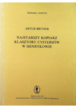 Najstarszy kopiarz klasztoru cystersów w Henrykowie