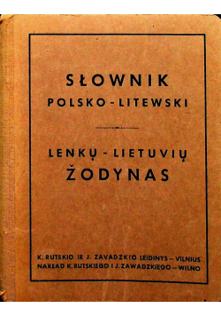 Słownik Polsko litewski 1940 r