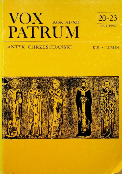 Vox Patrum numer 20-23 Rok XI-XII