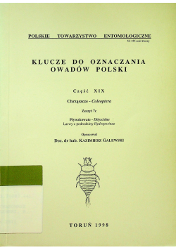 Klucze do oznaczania owadów Polski Część XIX Zeszyt 7c