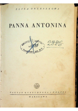 Panna Antonina 1938r.