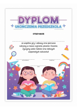 Dyplom A4 ukończenia przedszkola-Wyobraźnia 20szt