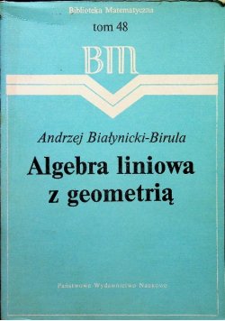 Algebra liniowa z geometrią