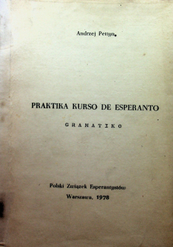 Praktika kurso de esparanto zeszyt 5 gramatyka jezyka esperanto