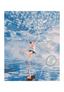 Malowanie po numerach - Niebieska balerina 40x50cm