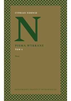 Norwid Pisma wybrane Tom 4 Proza