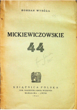 Mickiewiczowskie 44 1923 r.