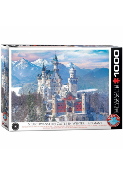 Puzzle 1000 Niemcy, Zamek Neuschwanstein w zimie