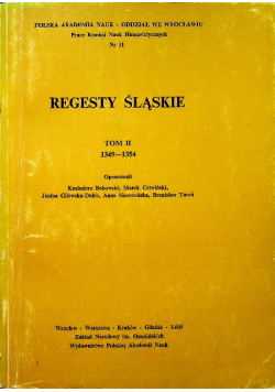 Regesty śląskie tom III