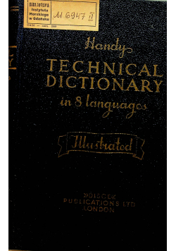 Handy technical dictionary in 8 languages