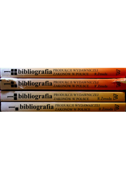 Bibliografia produkcji wydawniczej zakonów w Polsce tom 1 część 1 do 4