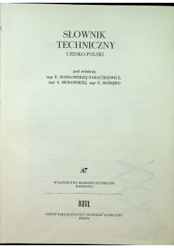 Słownik techniczny czesko - polski