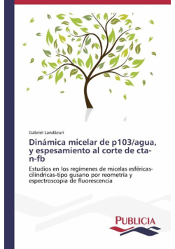 Dinámica micelar de p103/agua, y espesamiento al corte de cta-n-fb