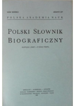 Polski słownik biograficzny Zeszyt  137