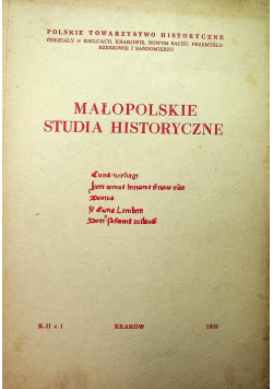 Małopolskie studia historyczne r II z 1