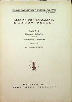 Klucze do oznaczania owadów Polski Część XIX Zeszyt 85