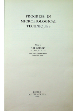 Progress in microbiological techniques