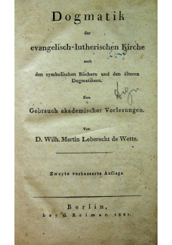 Dogmatik 1821 r.