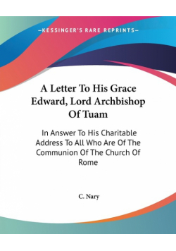 A Letter To His Grace Edward, Lord Archbishop Of Tuam