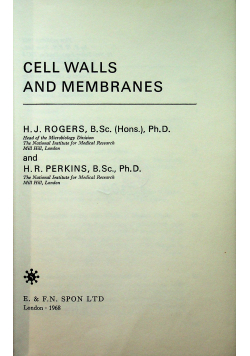 Cell Walls and Membranes