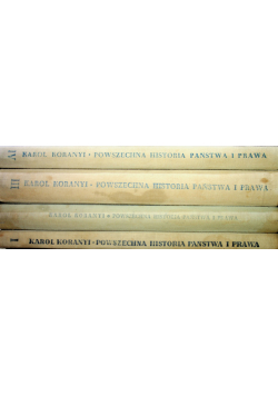 Powszechna historia państwa i prawa Tom 1 do 4