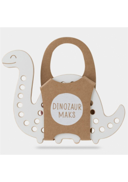 Dinozaur Maks.Drewniana przeplatanka Montessori
