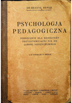 Psychologja pedagogiczna 1928 r