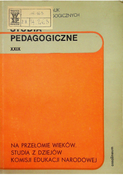 Na przełomie wieków studia z dziejów komisji edukacji narodowej