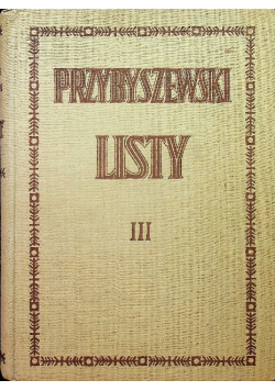 Przybyszewski Listy III