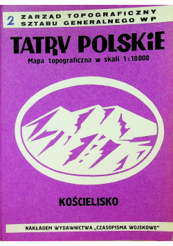 Tatry Polskie mapa topograficzna w skali 1:10000 Kościelisko