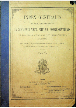 Index Generalis Rerum Occurrentium, 1901 r.