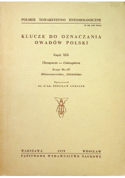 Klucze do oznaczania owadów Polski Część XIX Chrząszcze Coleoptera Zeszyt 96 - 97