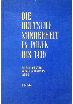 Die deutsche minderheit in polen bis 1939