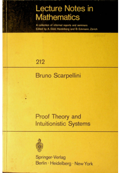 Lecture notes in Mathematics Nr 212  Bruno Scarpellini