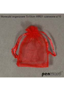 Woreczki organzowe czerwone 7x10cm 10szt