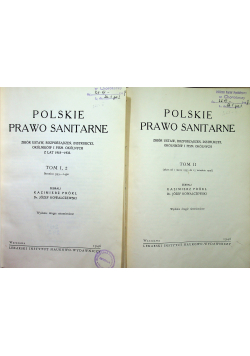 Polskie prawo sanitarne tom I i II 1946 r.
