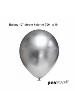 Balony chromowane srebrne 30,5cm 10szt
