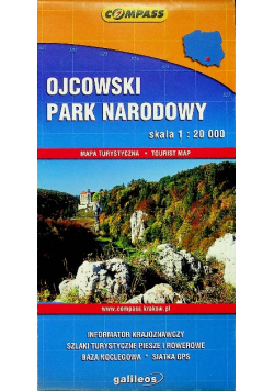 Mapa turystyczna Ojcowski park narodowy