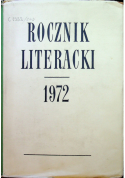 Rocznik literacki 1972