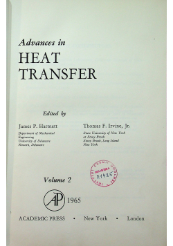 Advances in heat transfer vol 2