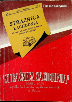 Strażnica zachodnia 1922 1939