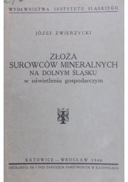 Złoża surowców mineralnych 1946r