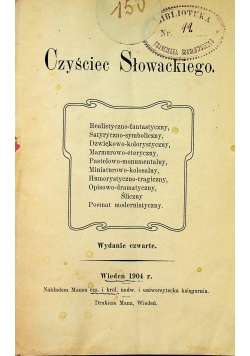 Czyściec Słowackiego 1904r
