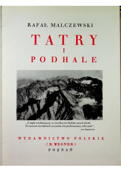Tatry i Podhale Reprint