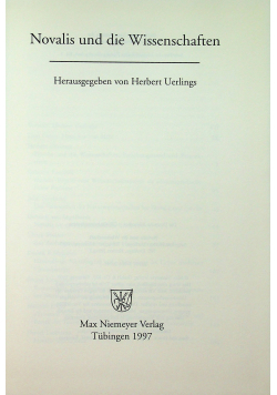 Novalis und die Wissenschaften