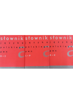 Słownik języka polskiego PWN tomy od 1 do 3