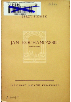 Jan Kochanowski Rekonesans